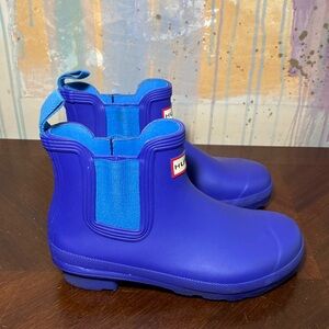Hunter Original Chelsea Ankle Rain Boots Bitter Indigo / Polar Blue  Women’s 6